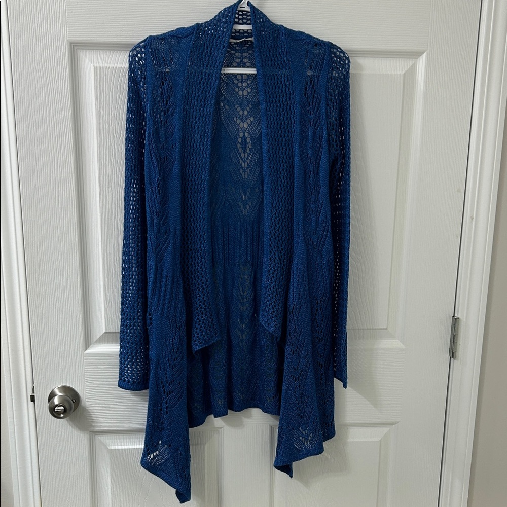 Liz Claiborne New York Blue Knit Cardigan